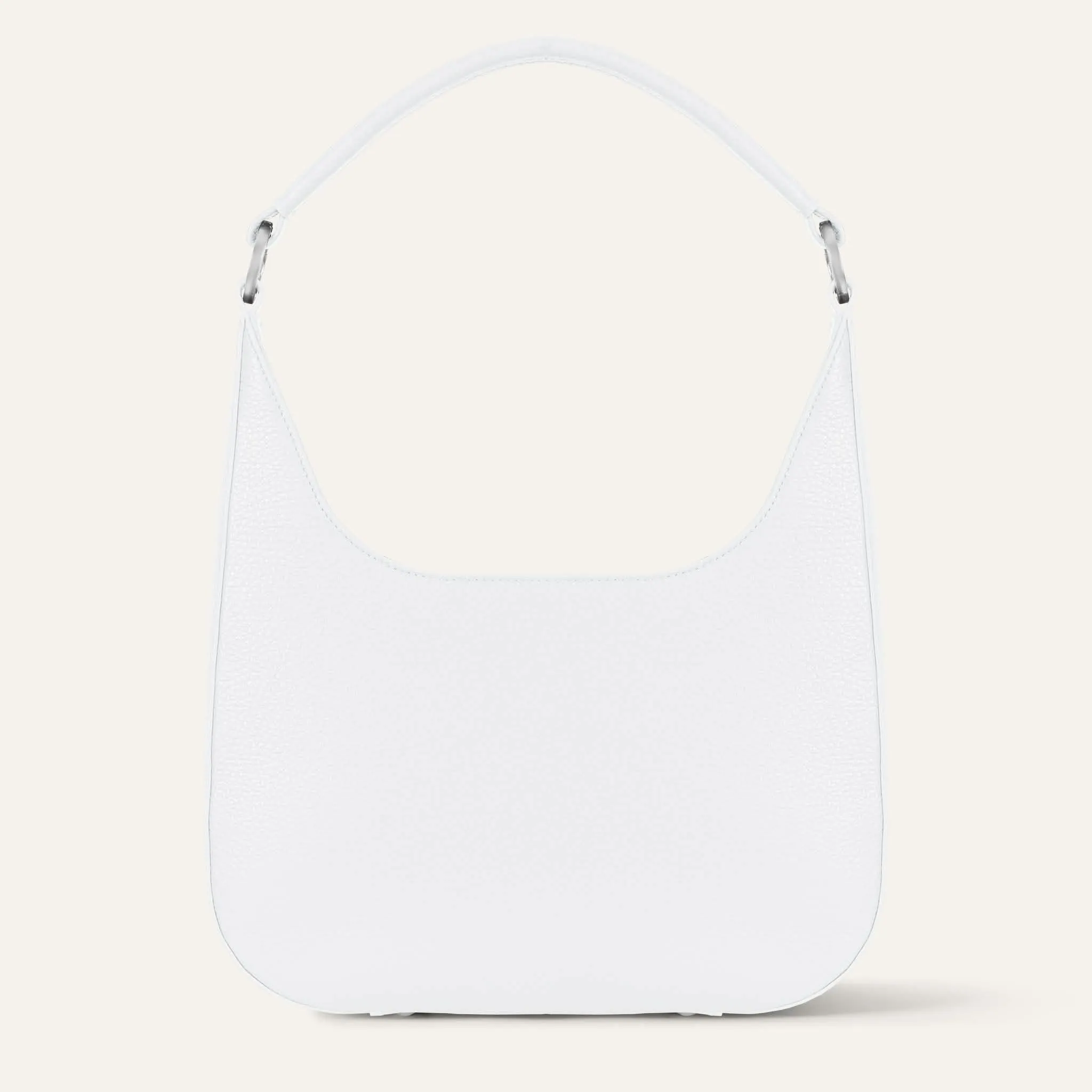 Florence Shoulder Bag | White with Silver hardware