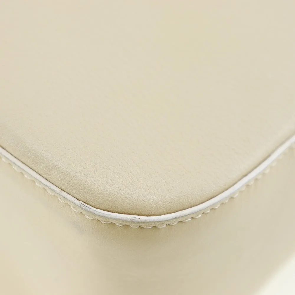 Gianni Versace Shoulder Bag Calfskin beige ChainShoulder Women Used