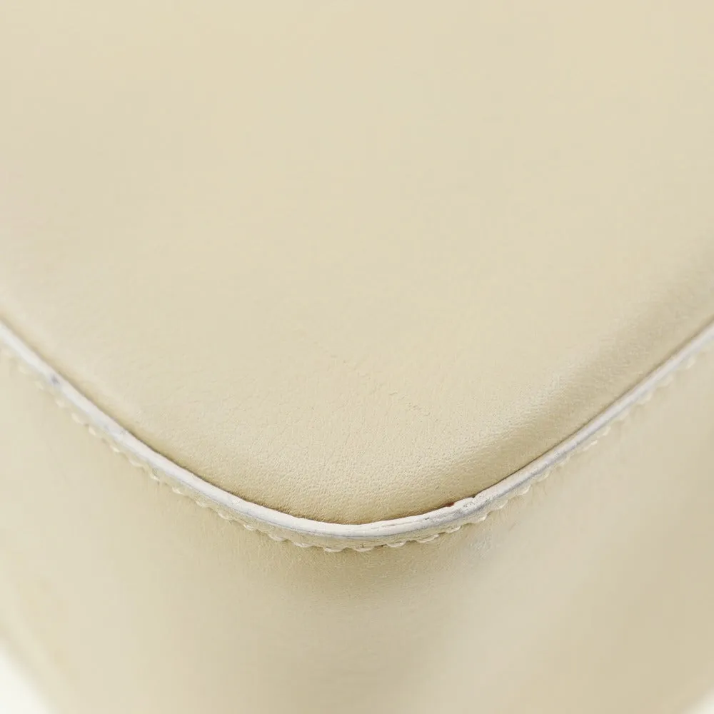 Gianni Versace Shoulder Bag Calfskin beige ChainShoulder Women Used