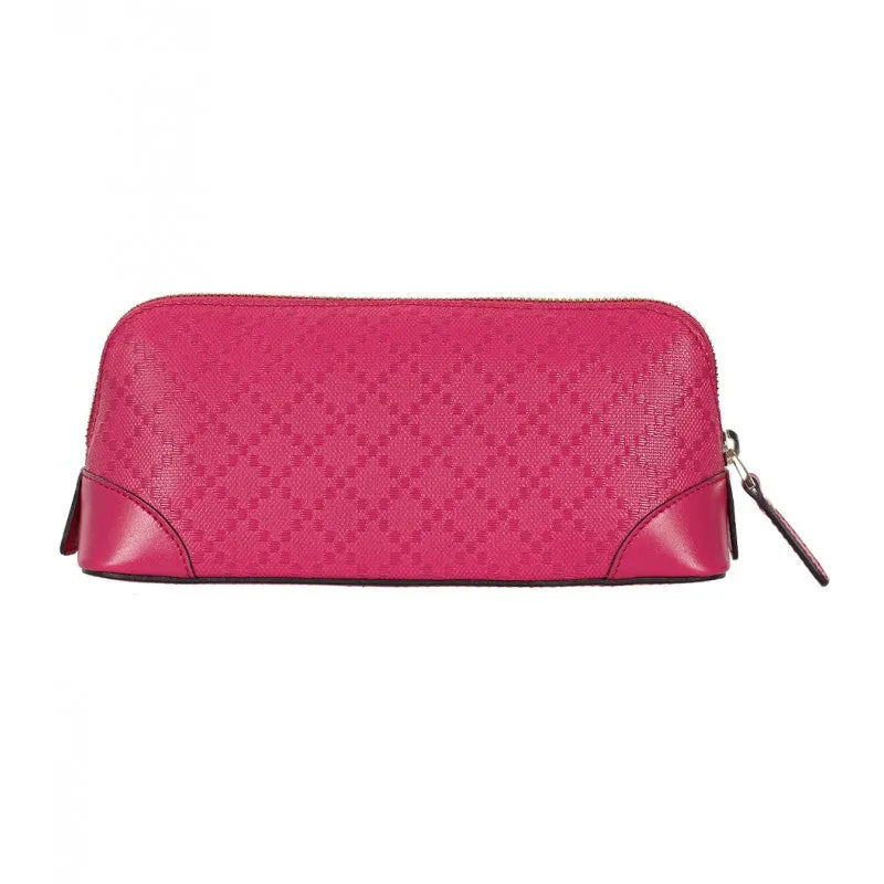 Gucci Dark pink diamante leather cosmetic case