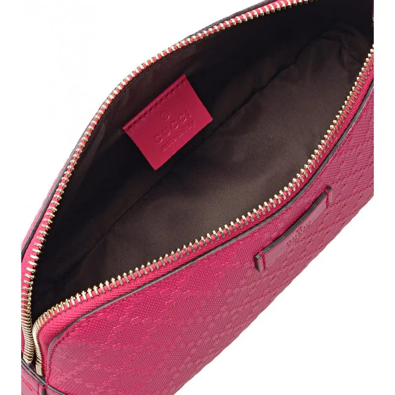 Gucci Dark pink diamante leather cosmetic case