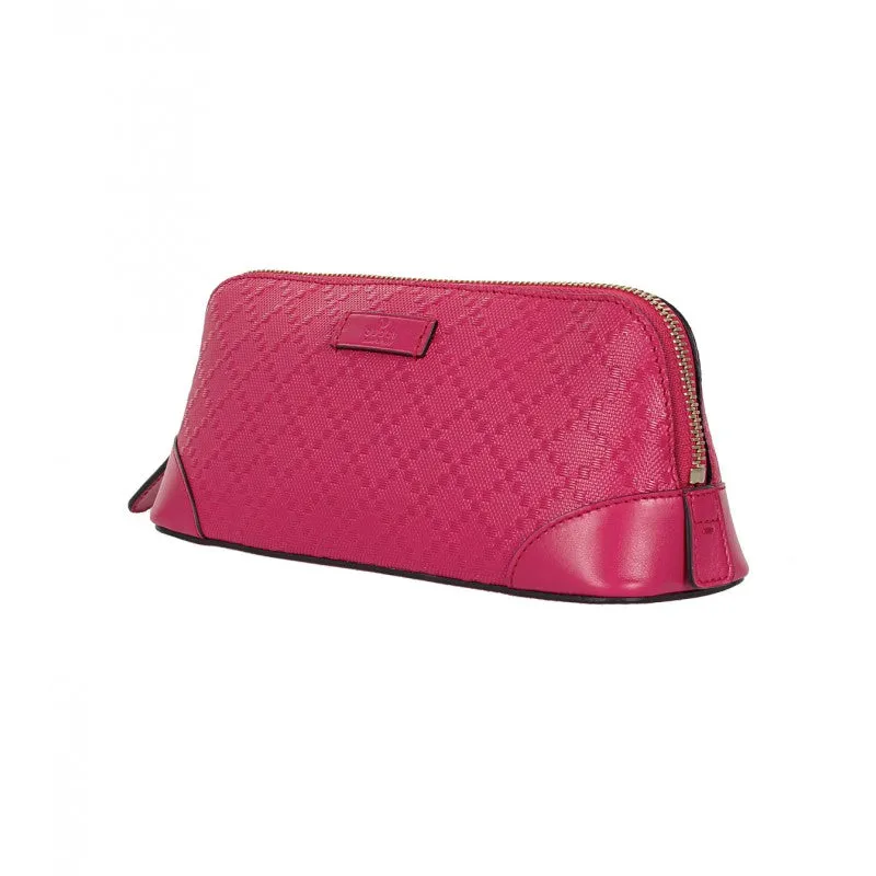Gucci Dark pink diamante leather cosmetic case
