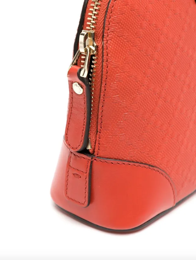 Gucci embossed logo-patch make-up bag