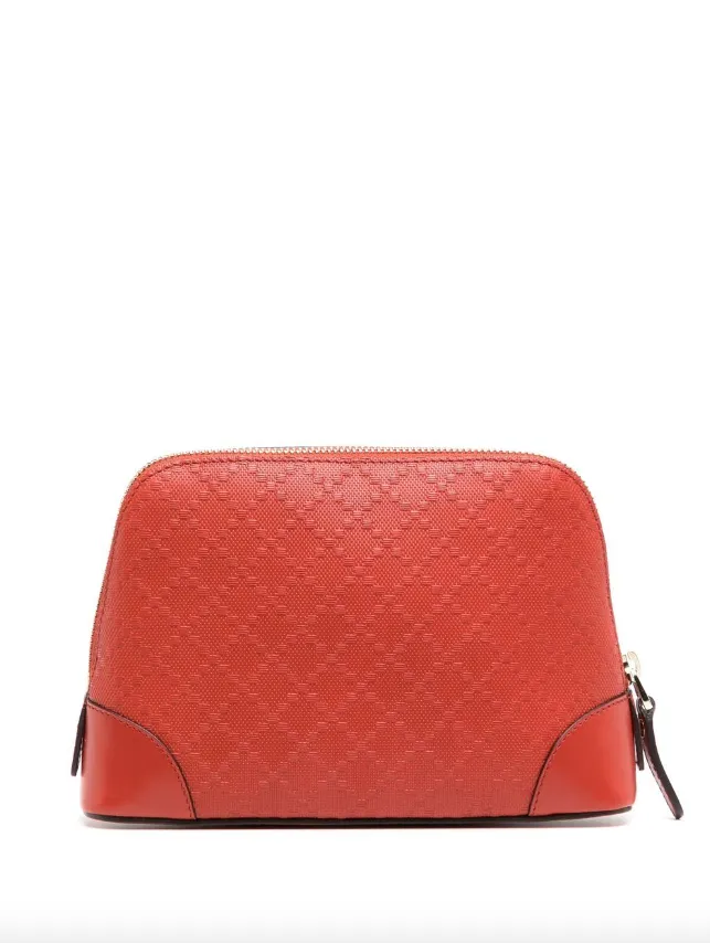 Gucci embossed logo-patch make-up bag