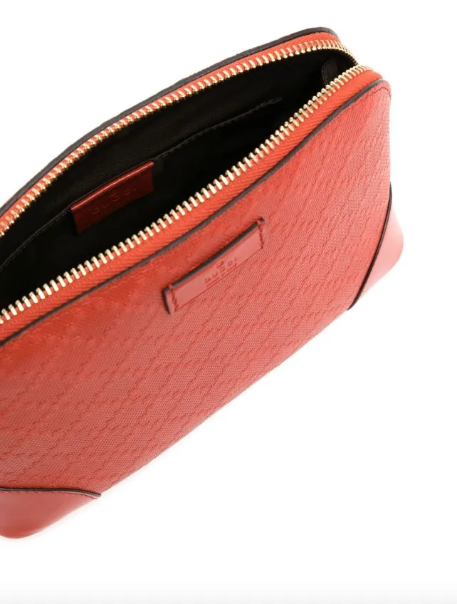 Gucci embossed logo-patch make-up bag