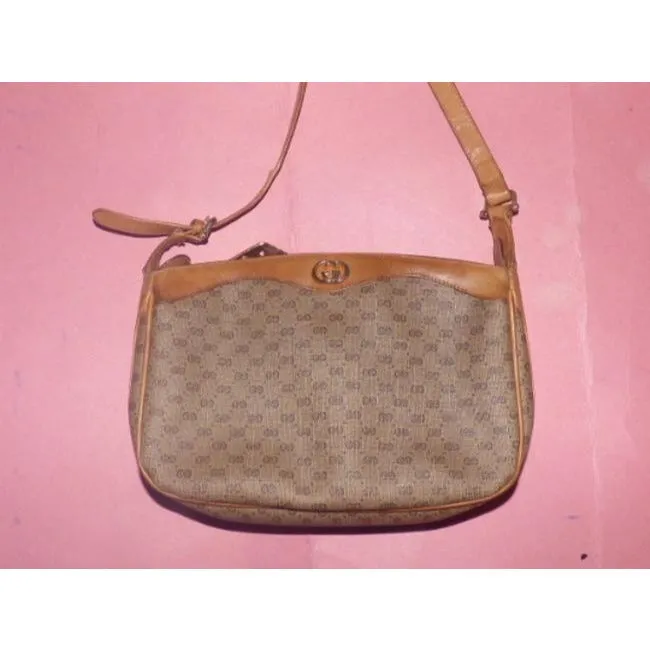 Gucci Messenger Vintage Pursesdesigner Purses Brown Gg Supreme Canvas Shoulder Bag