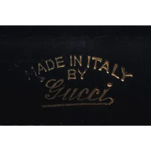 Gucci navy leather early Jackie shoulder bag with gold GG clasp