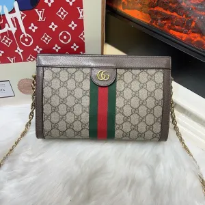 Gucci Ophidia Bag Beige Canvas Shoulder Bag