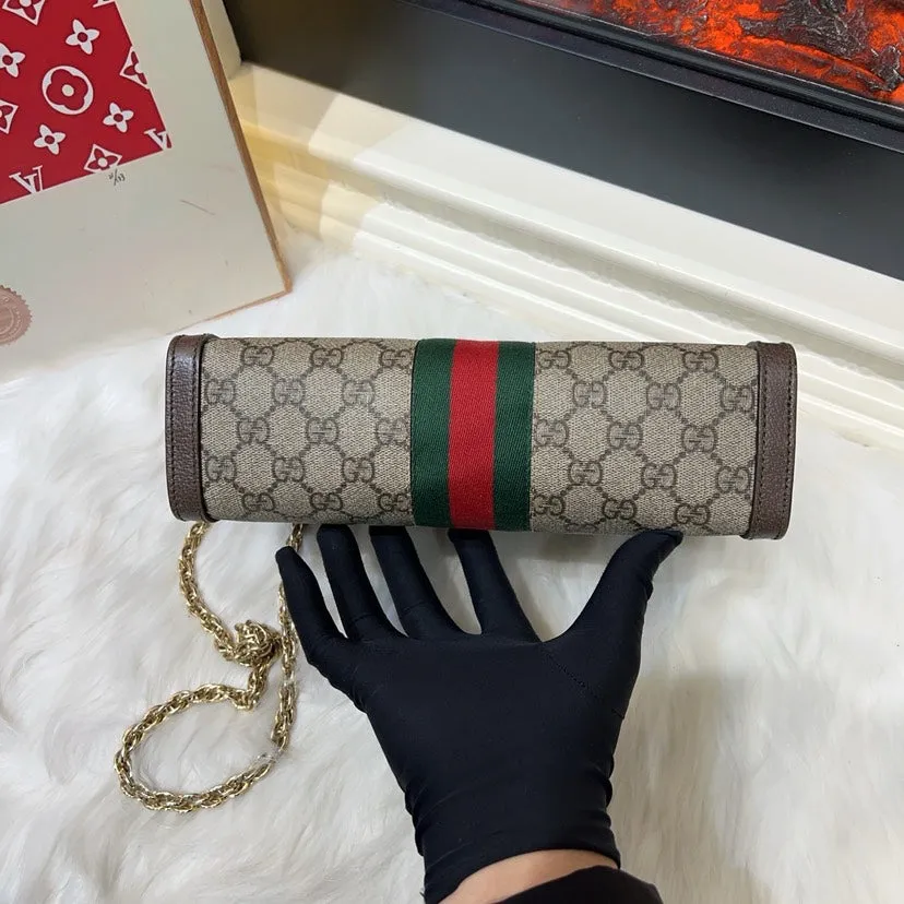 Gucci Ophidia Bag Beige Canvas Shoulder Bag