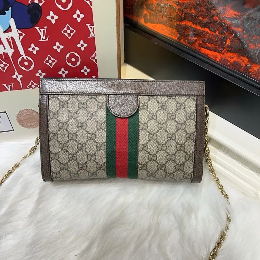 Gucci Ophidia Bag Beige Canvas Shoulder Bag