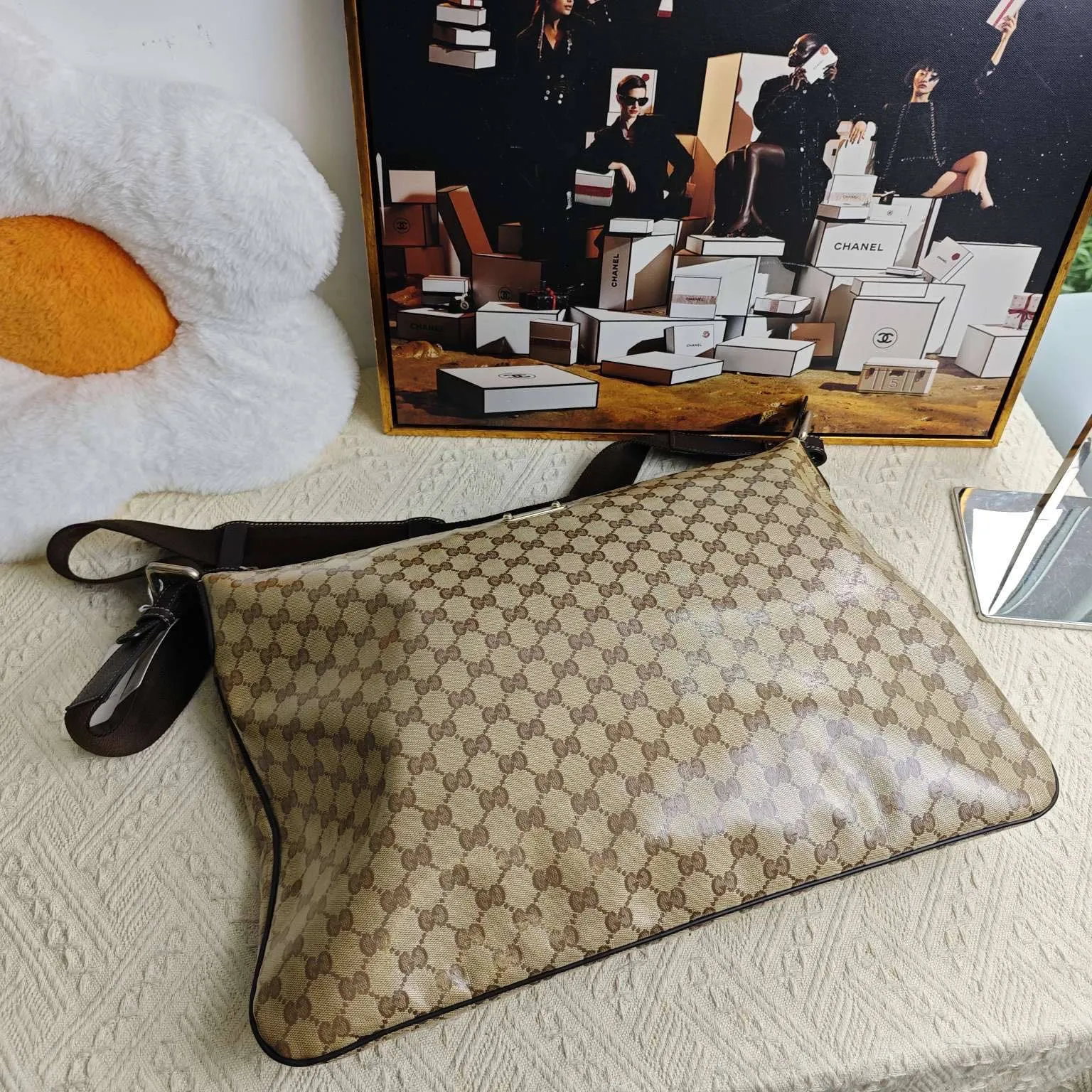 Gucci Ophidia Beige Shoulder Bag - Pre-Loved