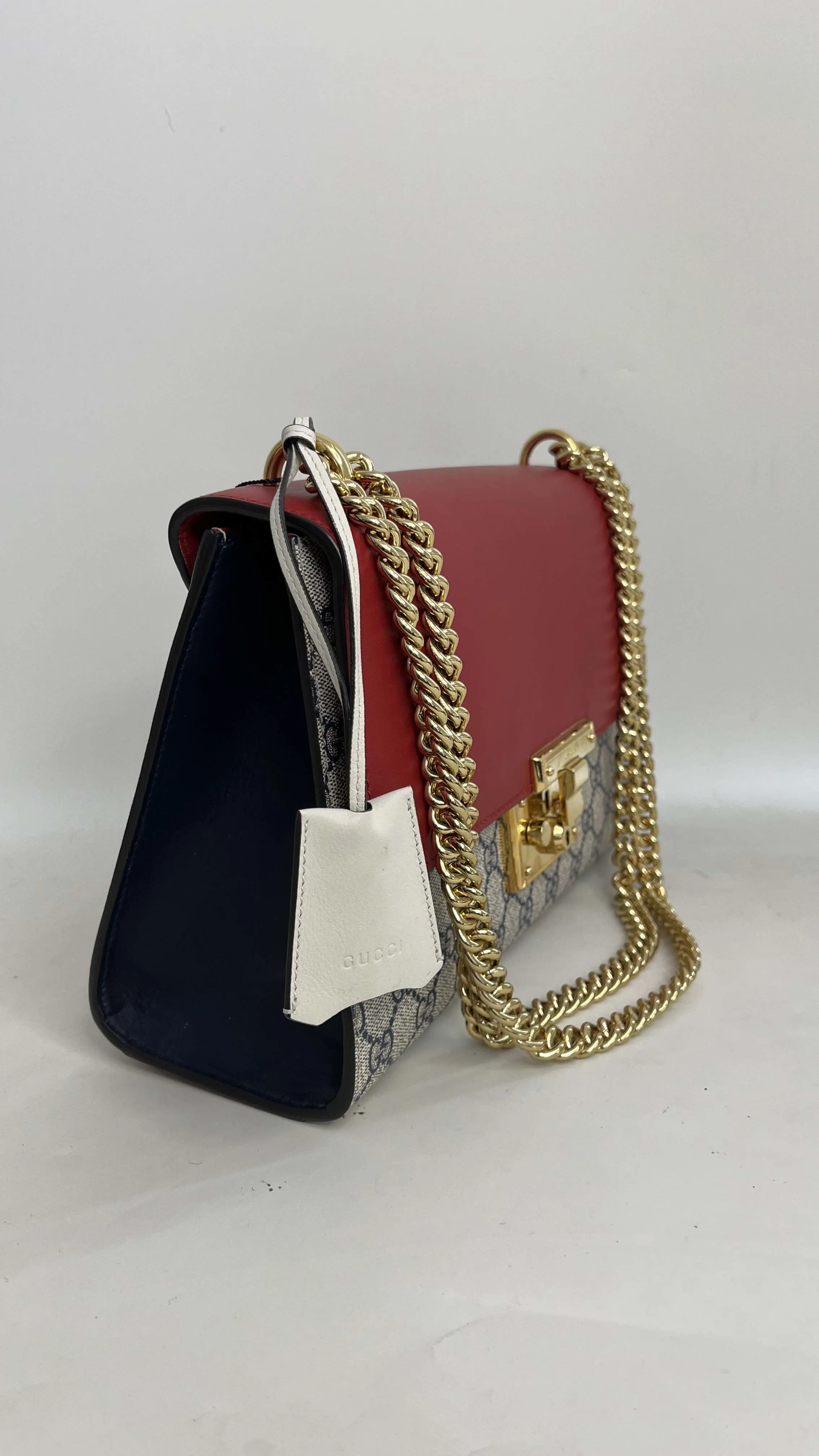 Gucci Padlock Bag Red and Beige Shoulder Bag