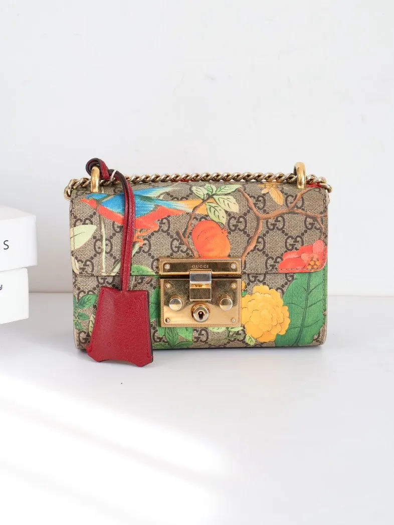 Gucci Padlock Bag with Flower Patterns #7E - Multicolor Shoulder Bag