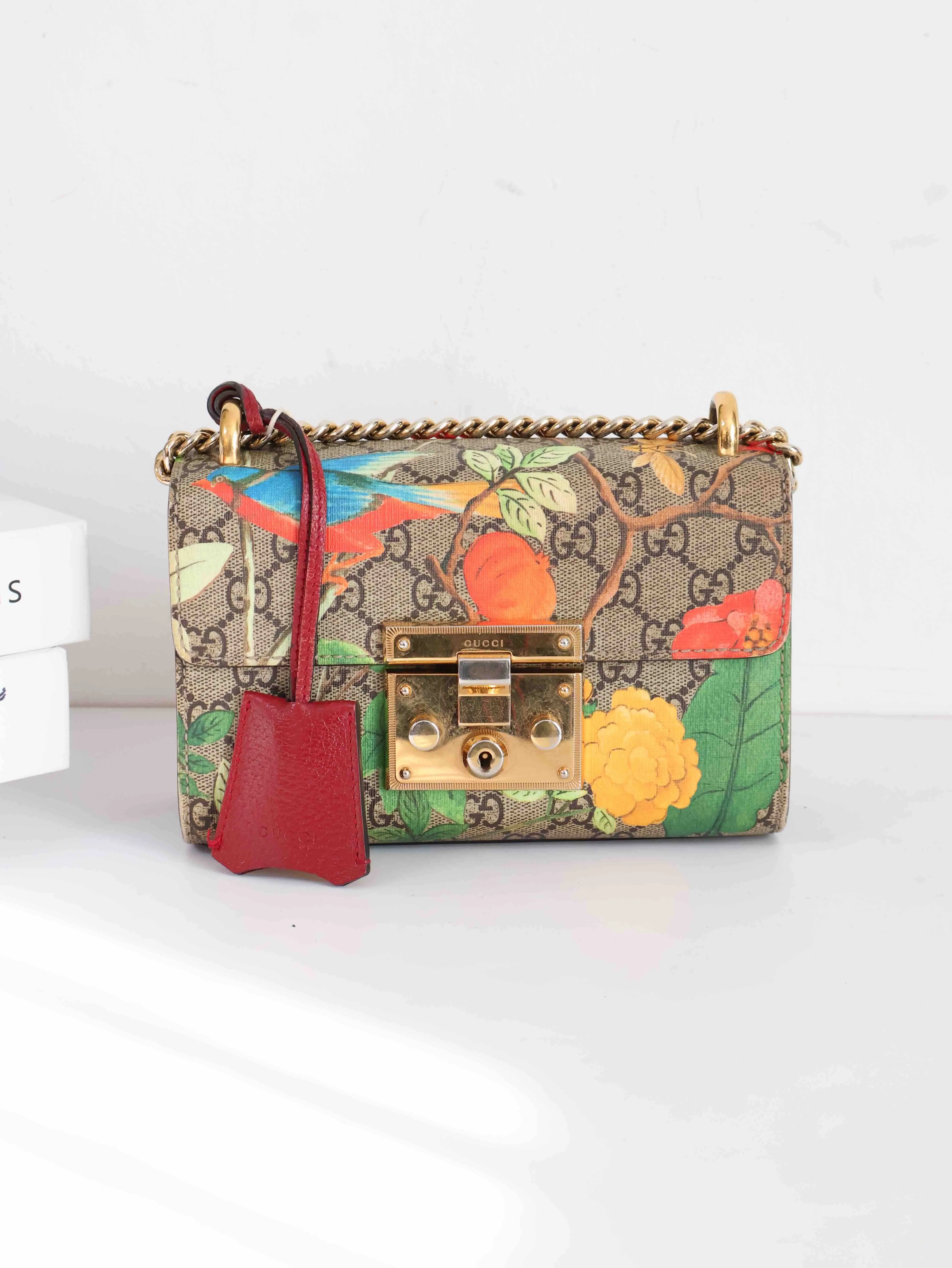 Gucci Padlock Bag with Flower Patterns #7E - Multicolor Shoulder Bag