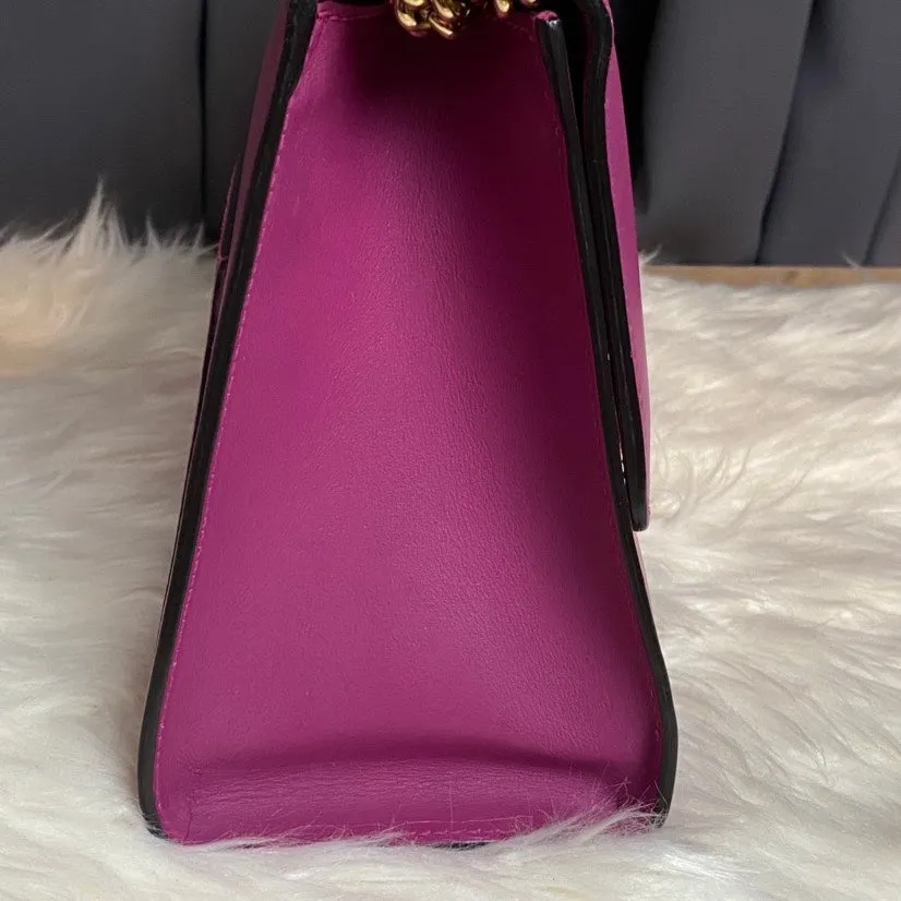 Gucci Padlock Small Shoulder Bag in Pink Leather