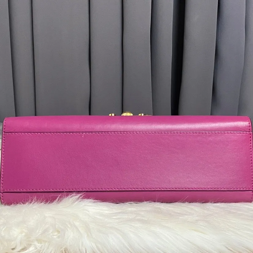 Gucci Padlock Small Shoulder Bag in Pink Leather