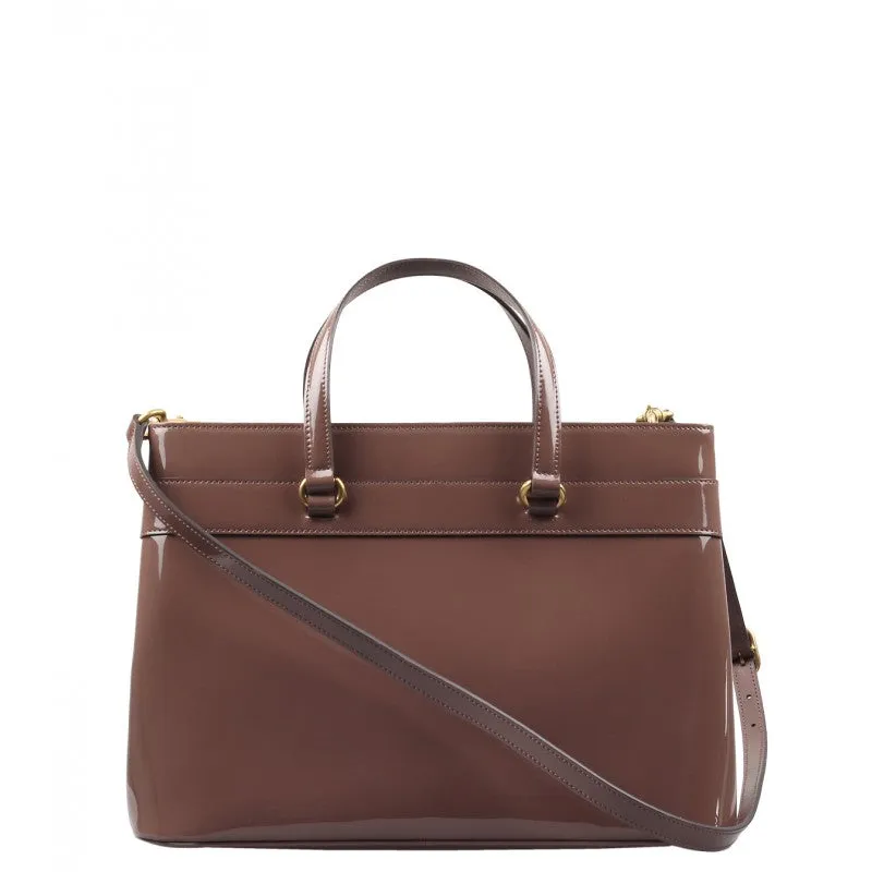 Gucci Purple leather top handle bag
