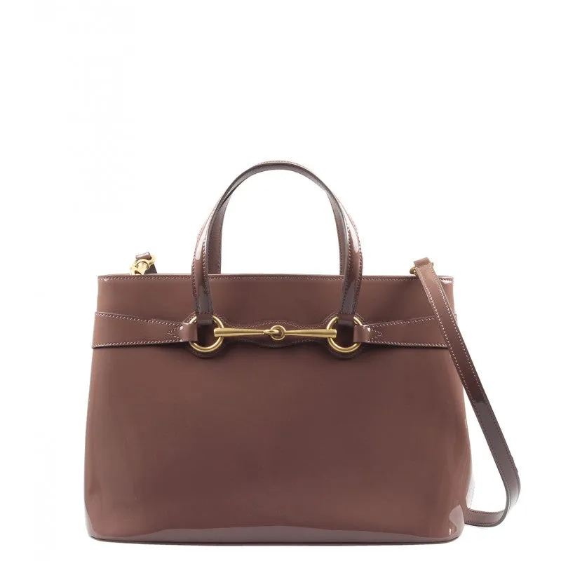 Gucci Purple leather top handle bag