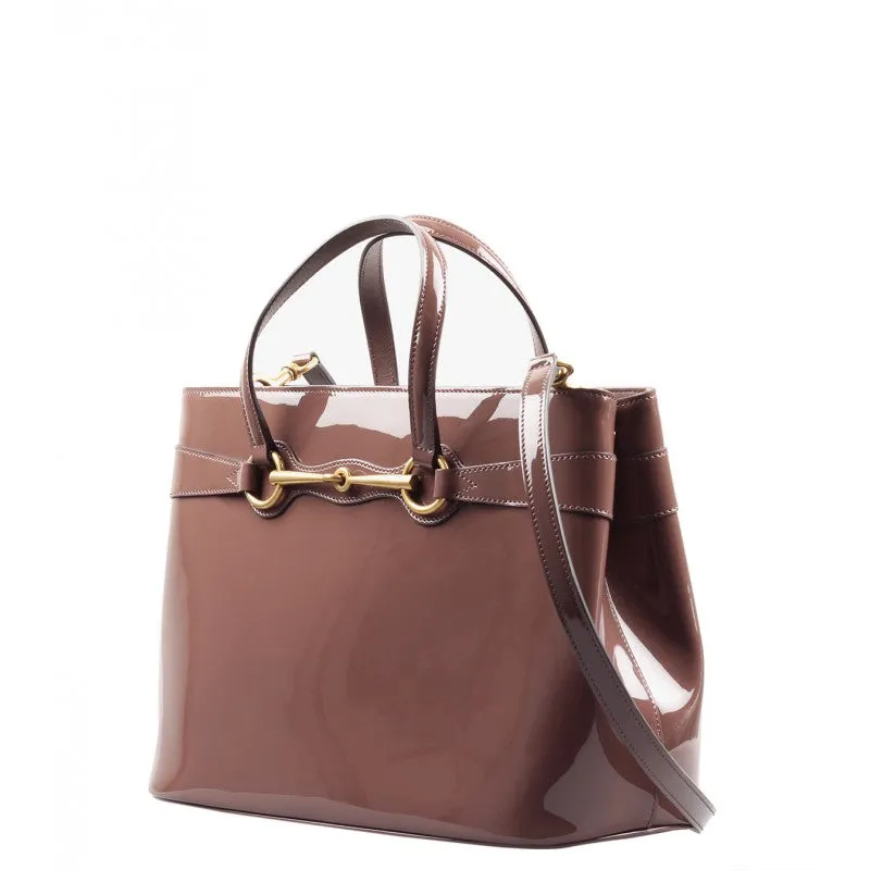 Gucci Purple leather top handle bag