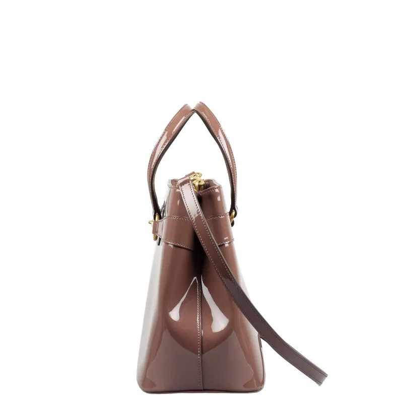 Gucci Purple leather top handle bag