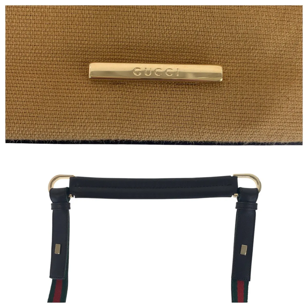 GUCCI Shoulder Bag 001 4286 canvas beige Sherry line
