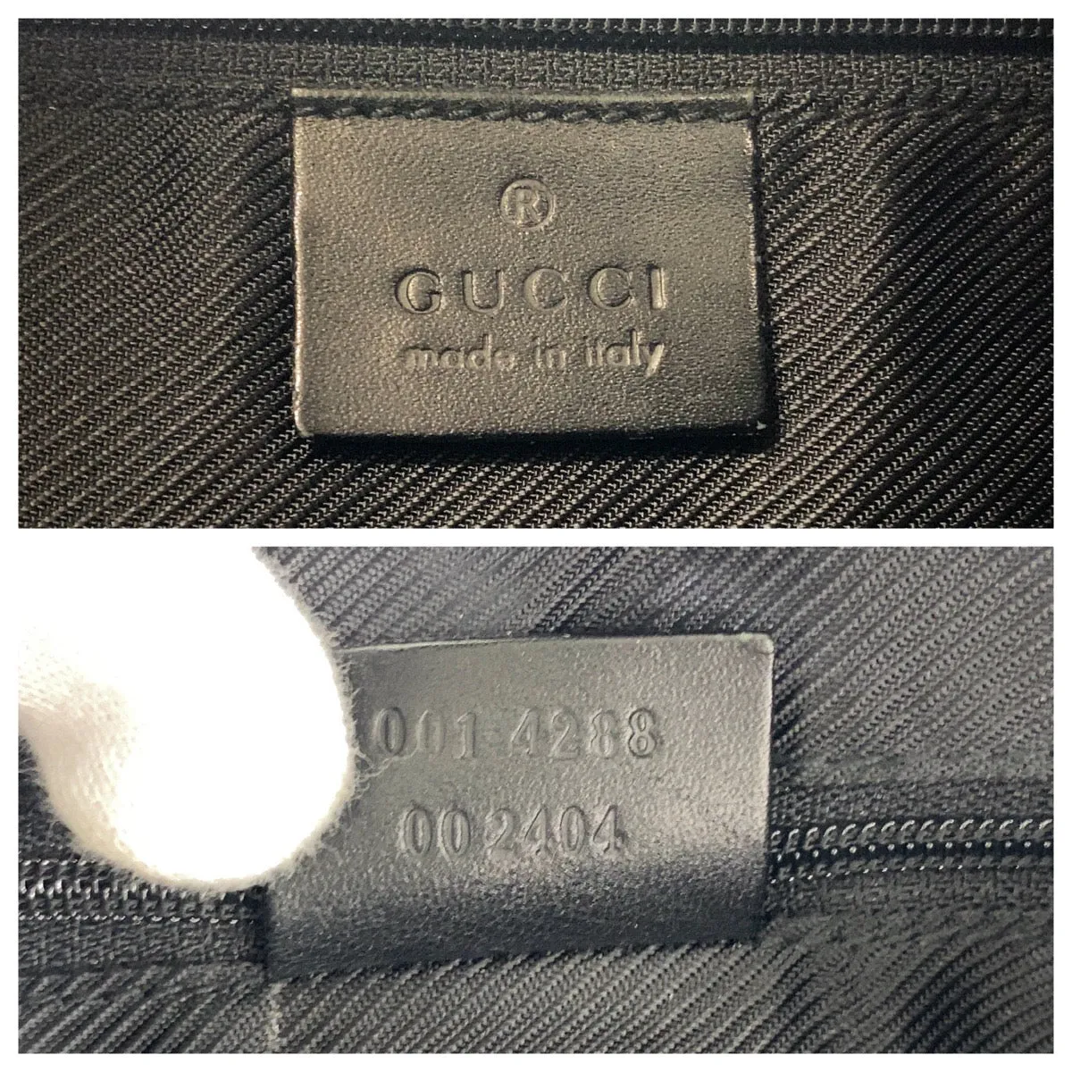 GUCCI Shoulder Bag 001 4288 GG canvas, leather Black GoldMetal Women Used