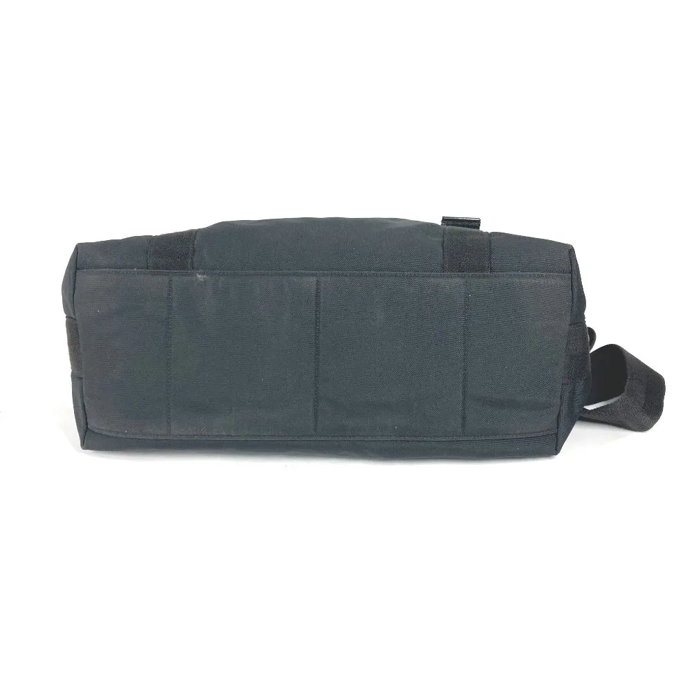 GUCCI Shoulder Bag 122374 Leather / nylon black Messenger bag logo flap unisex(Unisex) Used
