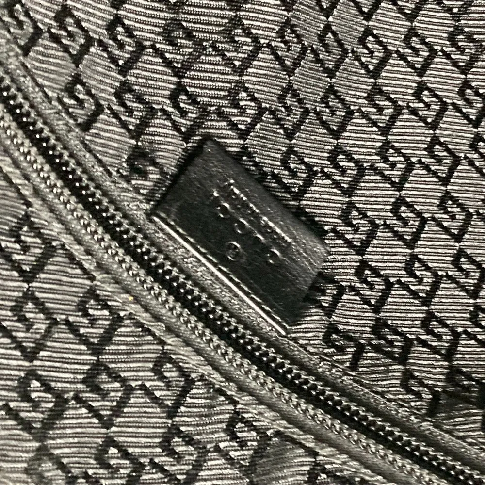 GUCCI Shoulder Bag 122374 Leather / nylon black Messenger bag logo flap unisex(Unisex) Used