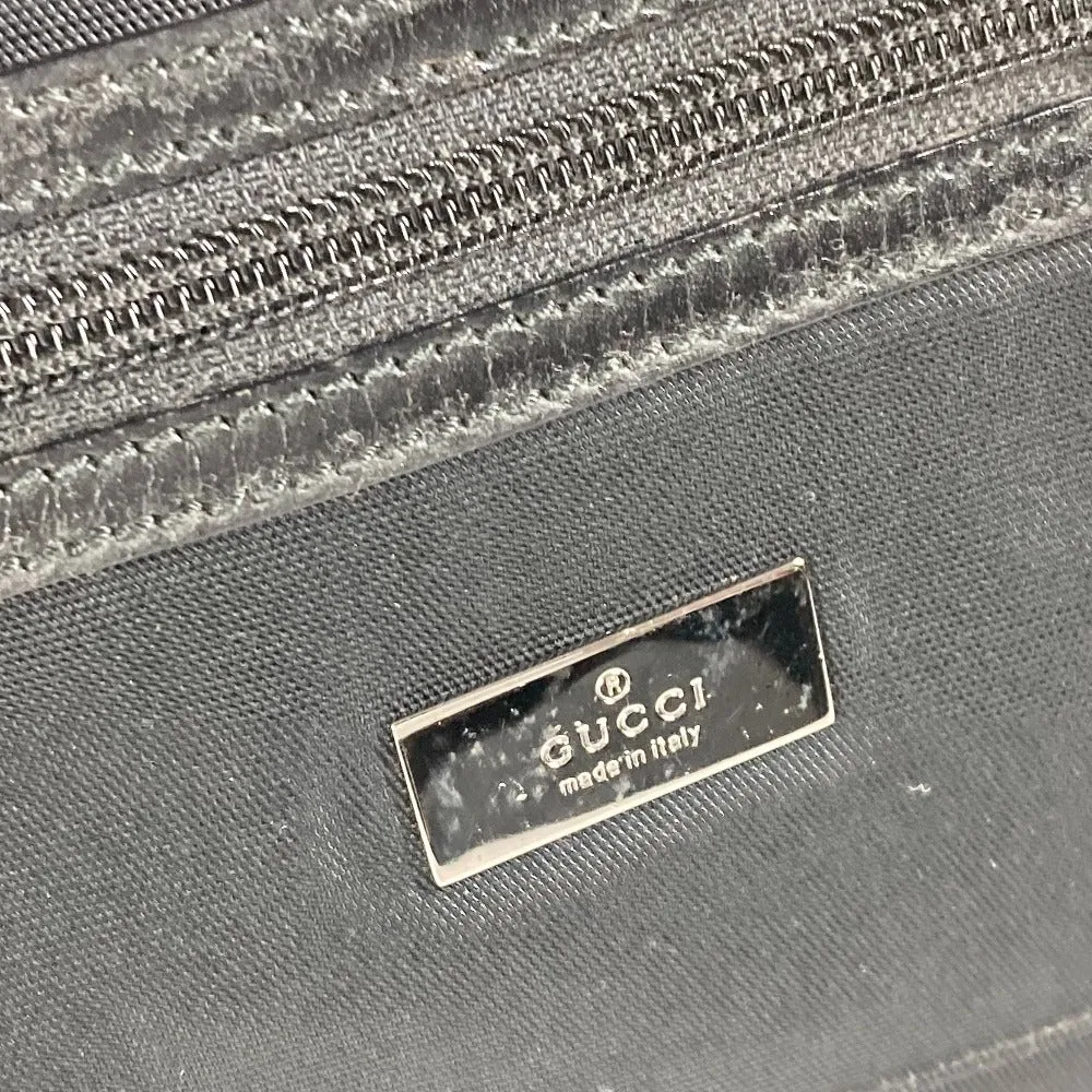 GUCCI Shoulder Bag 122374 Leather / nylon black Messenger bag logo flap unisex(Unisex) Used