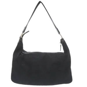 GUCCI Shoulder Bag 211523 canvas black Horsebit Pattern