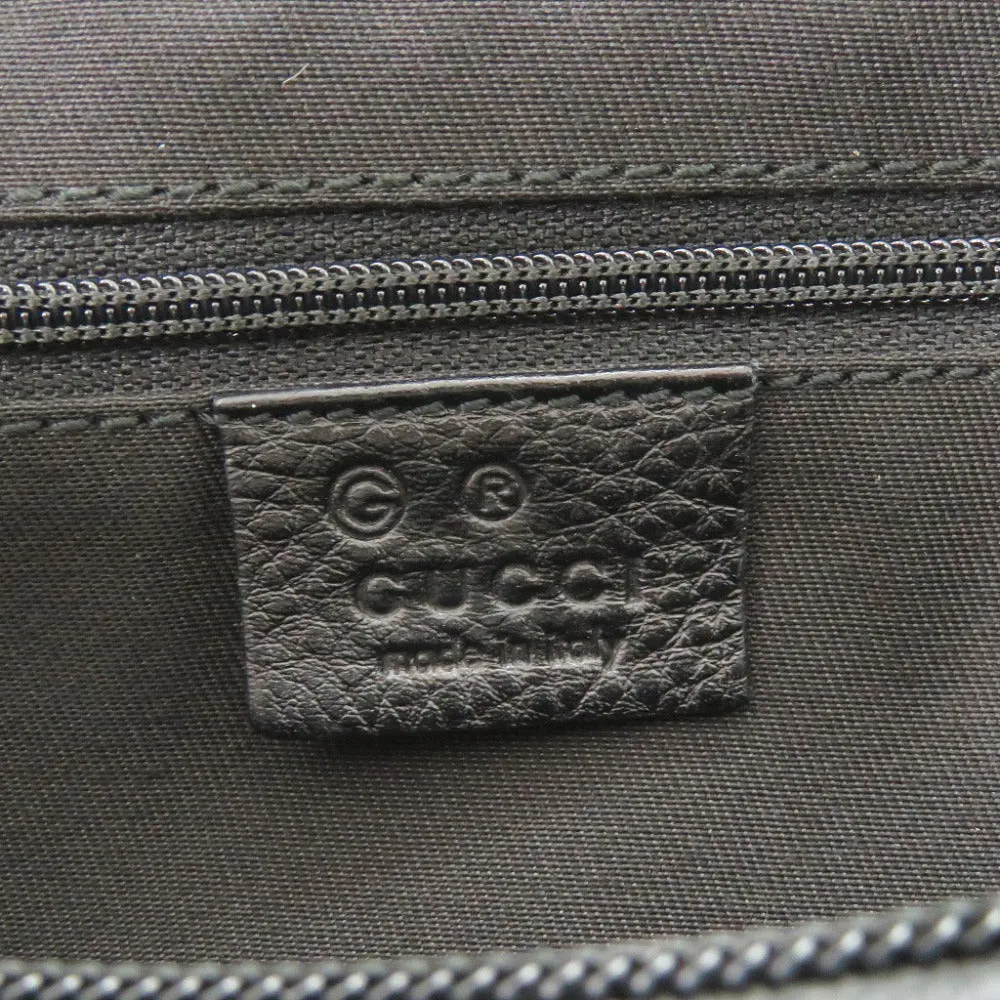 GUCCI Shoulder Bag 211523 canvas black Horsebit Pattern