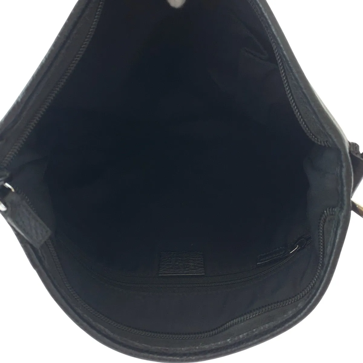 GUCCI Shoulder Bag 268642 GG canvas Black SilverMetal Abbey