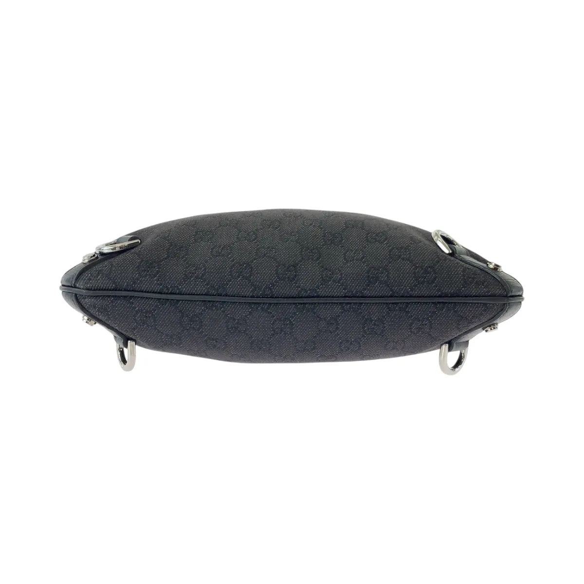GUCCI Shoulder Bag 268642 GG canvas Black SilverMetal Abbey