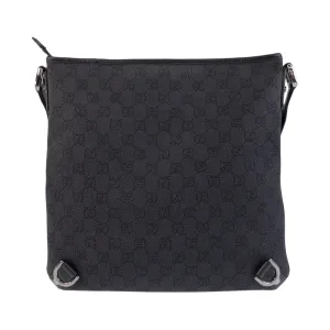 GUCCI Shoulder Bag 268642 GG canvas, leather Black SilverMetal Shoulder Bag Messenger bag Abbey Women Used