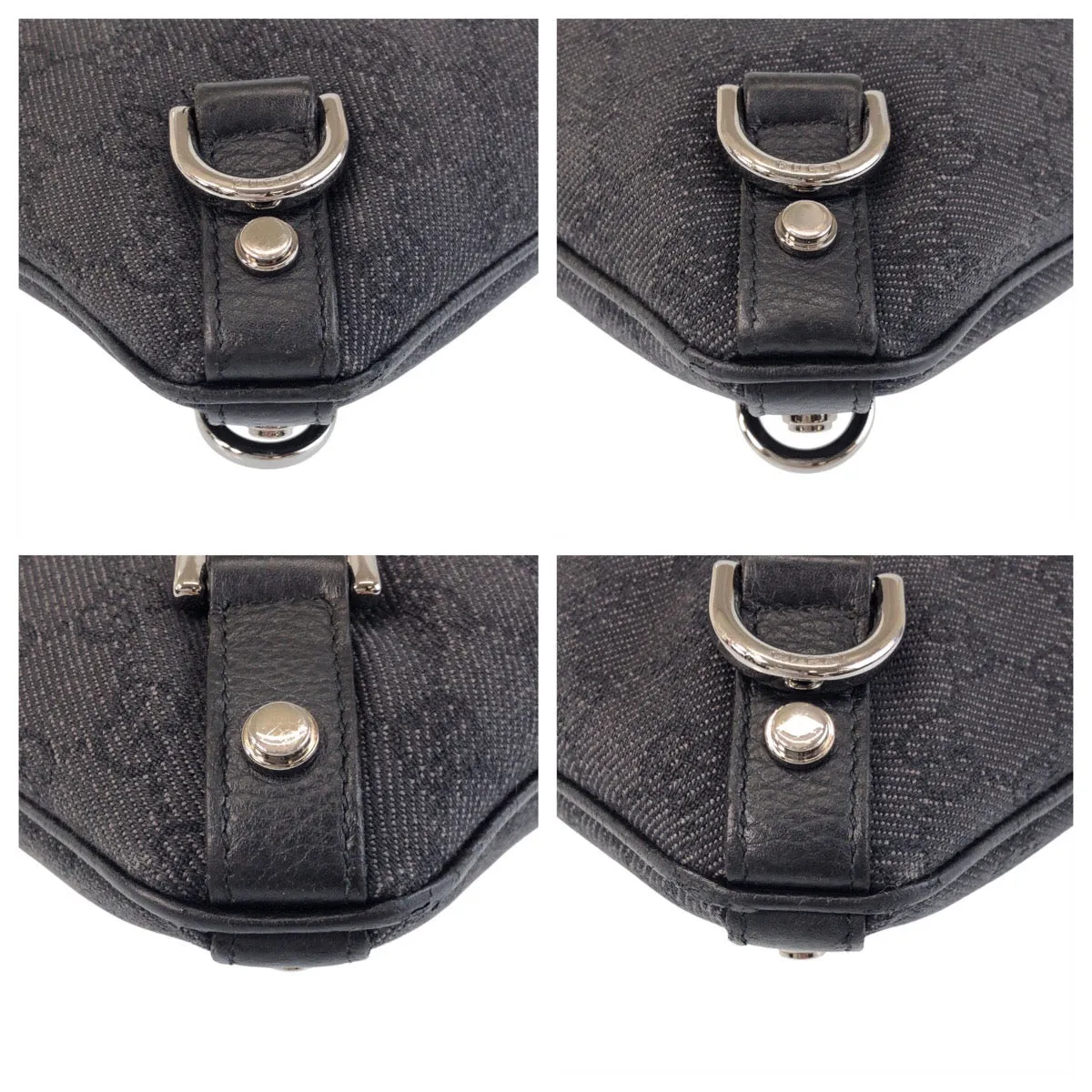 GUCCI Shoulder Bag 268642 GG canvas, leather Black SilverMetal Shoulder Bag Messenger bag Abbey Women Used