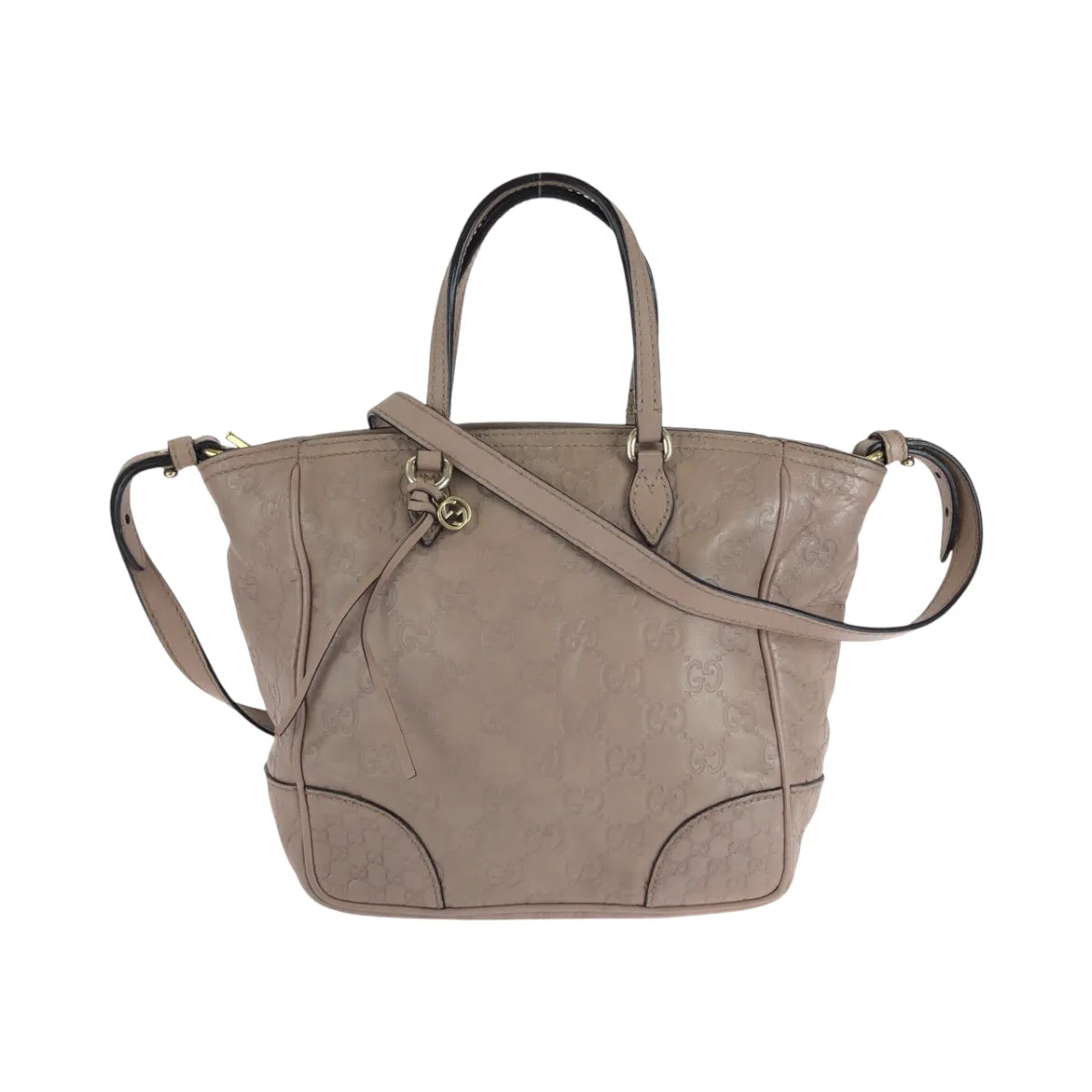 GUCCI Shoulder Bag 353132 leather pink Shoulder Bag Handbag 2way Guccisima Women Used