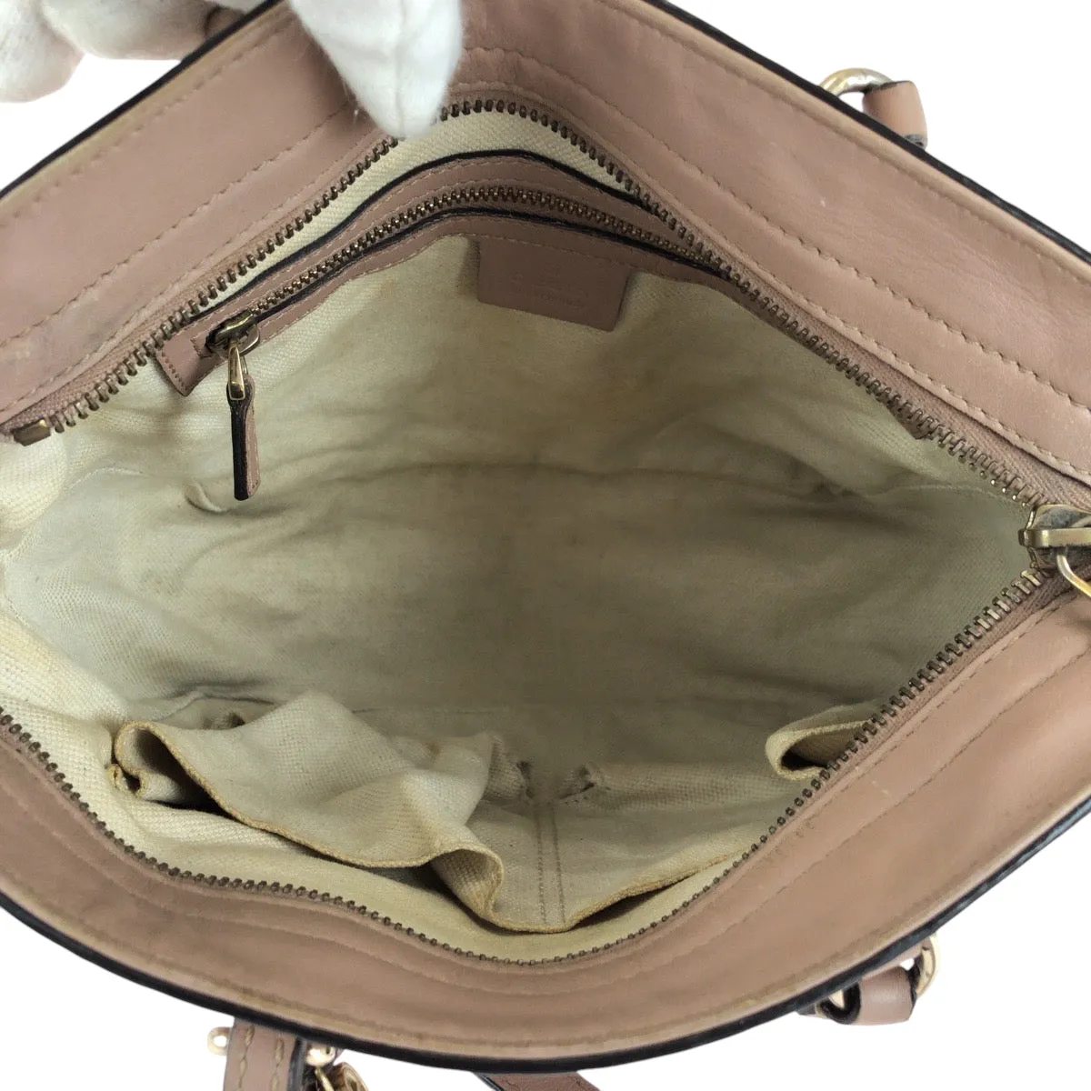 GUCCI Shoulder Bag 353132 leather pink Shoulder Bag Handbag 2way Guccisima Women Used