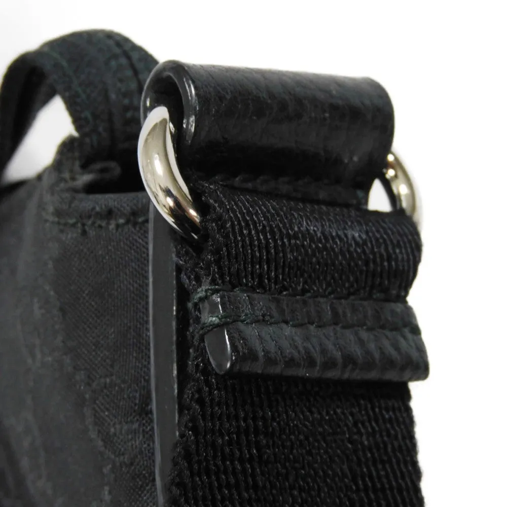 GUCCI Shoulder Bag 374411 GG nylon canvas x calf leather black GG nylon Messenger bag