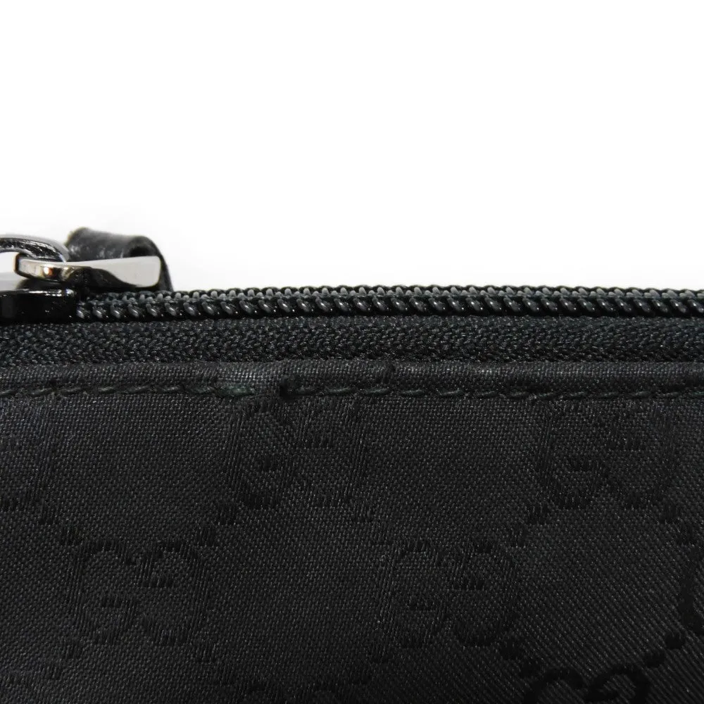 GUCCI Shoulder Bag 374411 GG nylon canvas x calf leather black GG nylon Messenger bag