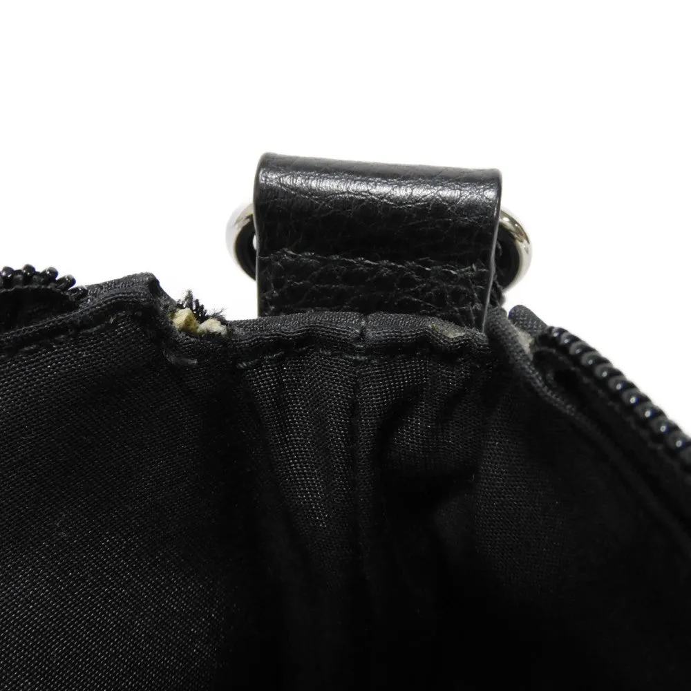 GUCCI Shoulder Bag 374411 GG nylon canvas x calf leather black GG nylon Messenger bag