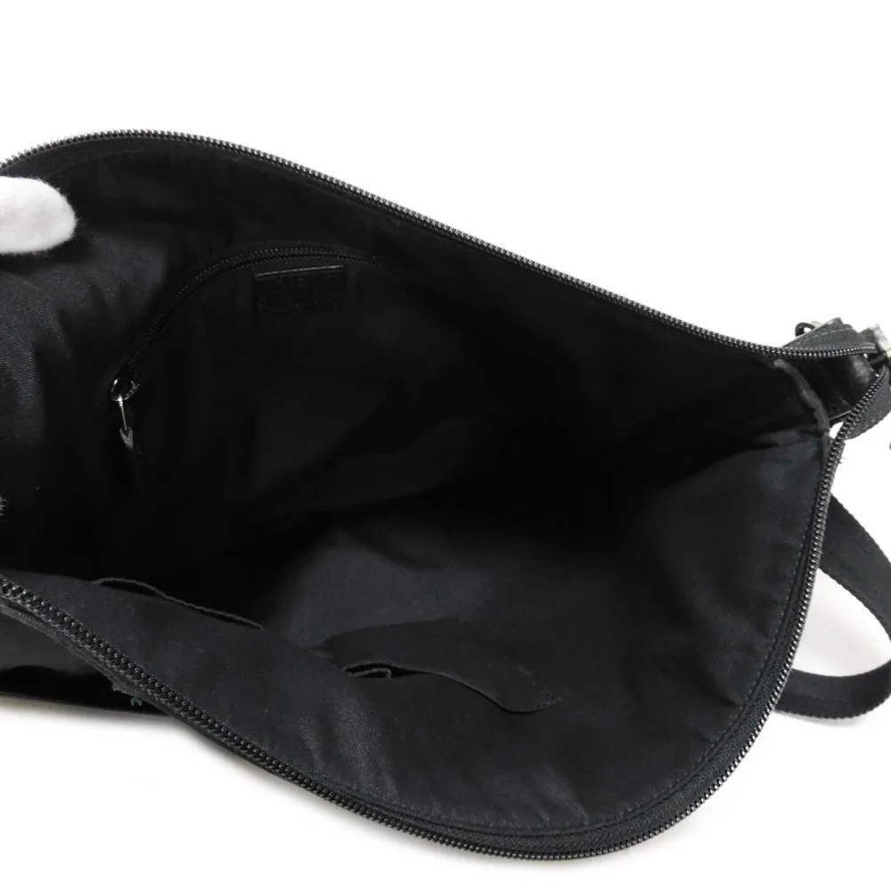 GUCCI Shoulder Bag 374411 GG nylon canvas x calf leather black GG nylon Messenger bag