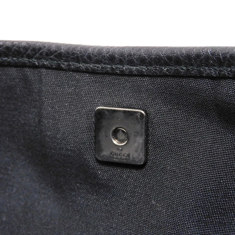 GUCCI Shoulder Bag 374411 GG nylon canvas x calf leather black GG nylon Messenger bag