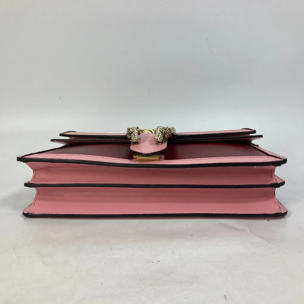 GUCCI Shoulder Bag 400249 leather pink Bicolor Bag Duonisos Women Used