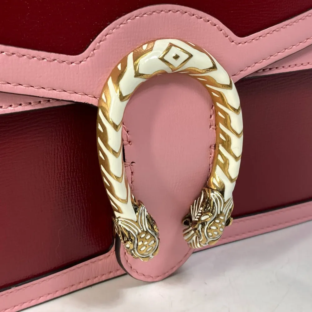 GUCCI Shoulder Bag 400249 leather pink Bicolor Bag Duonisos Women Used