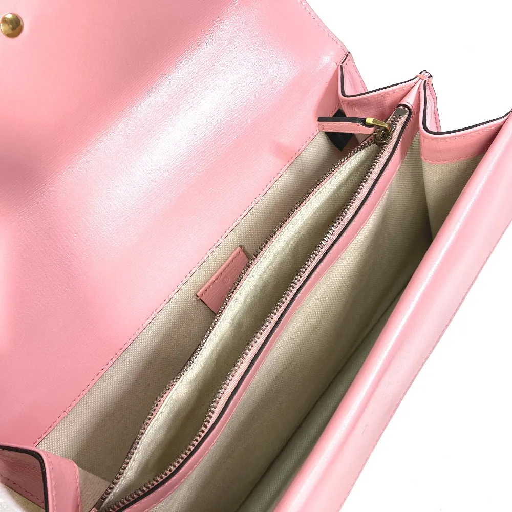GUCCI Shoulder Bag 400249 leather pink Bicolor Bag Duonisos Women Used