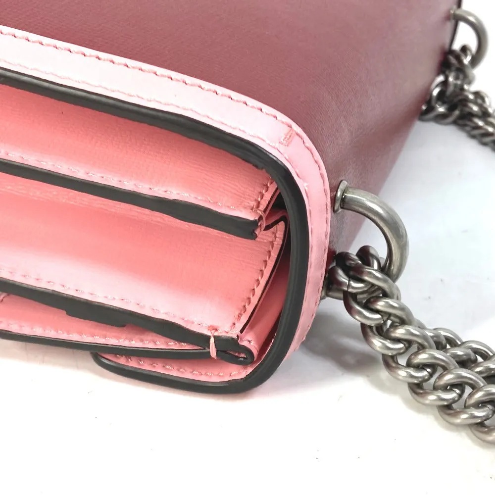 GUCCI Shoulder Bag 400249 leather pink Bicolor Bag Duonisos Women Used