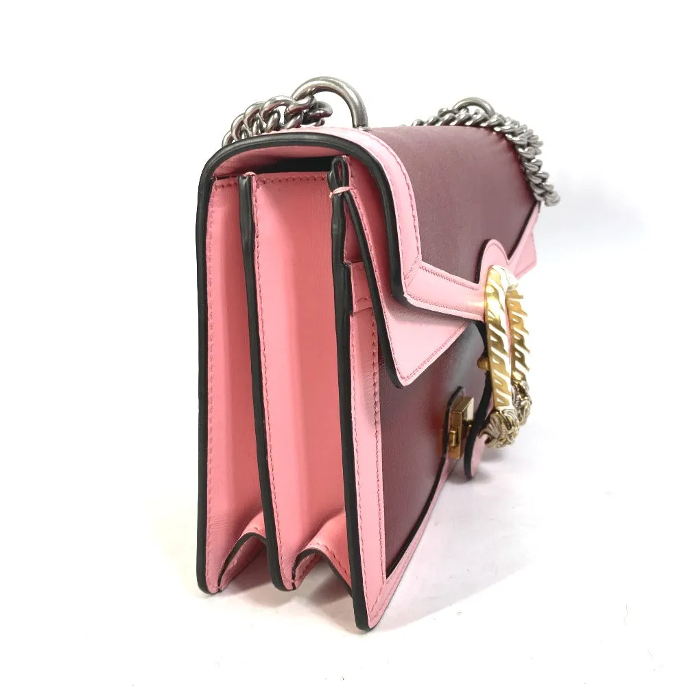 GUCCI Shoulder Bag 400249 leather pink Bicolor Bag Duonisos Women Used