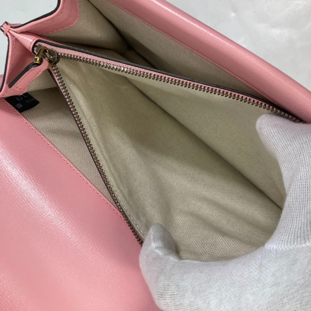 GUCCI Shoulder Bag 400249 leather pink Bicolor Bag Duonisos Women Used