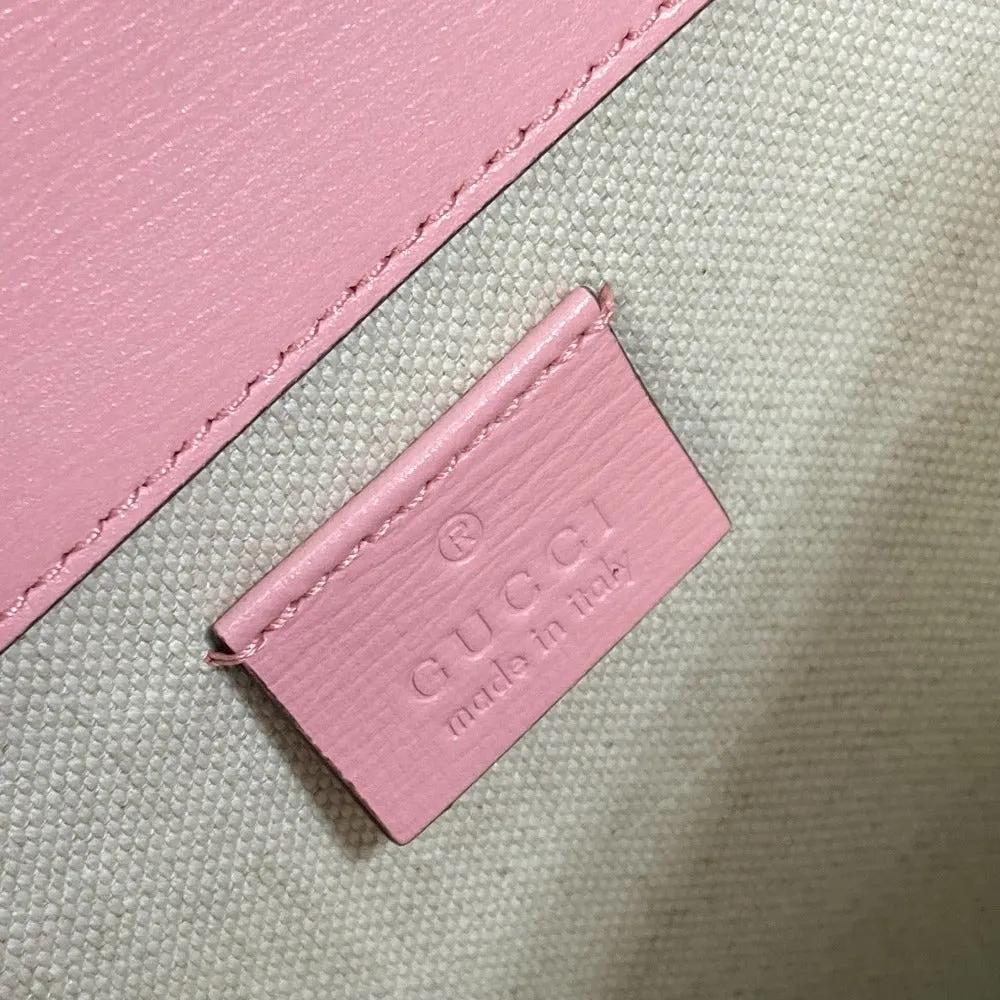 GUCCI Shoulder Bag 400249 leather pink Bicolor Bag Duonisos Women Used