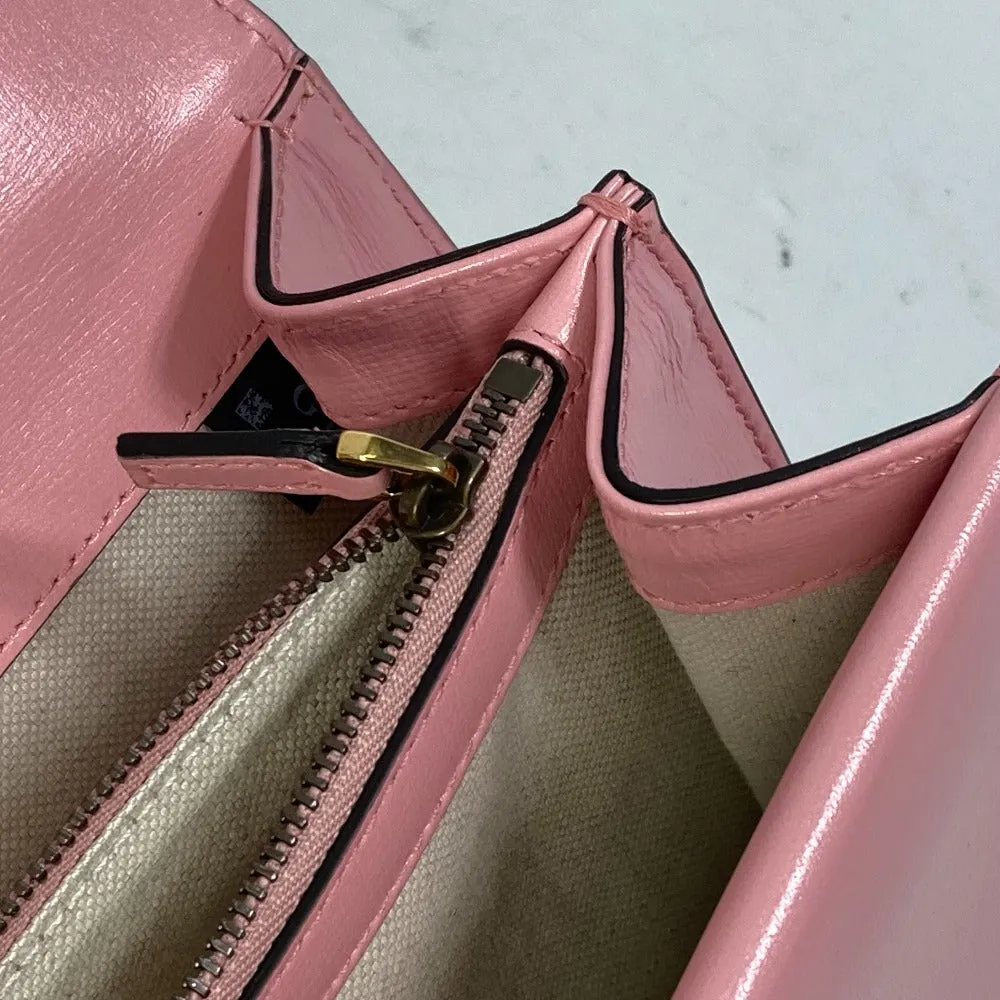 GUCCI Shoulder Bag 400249 leather pink Bicolor Bag Duonisos Women Used